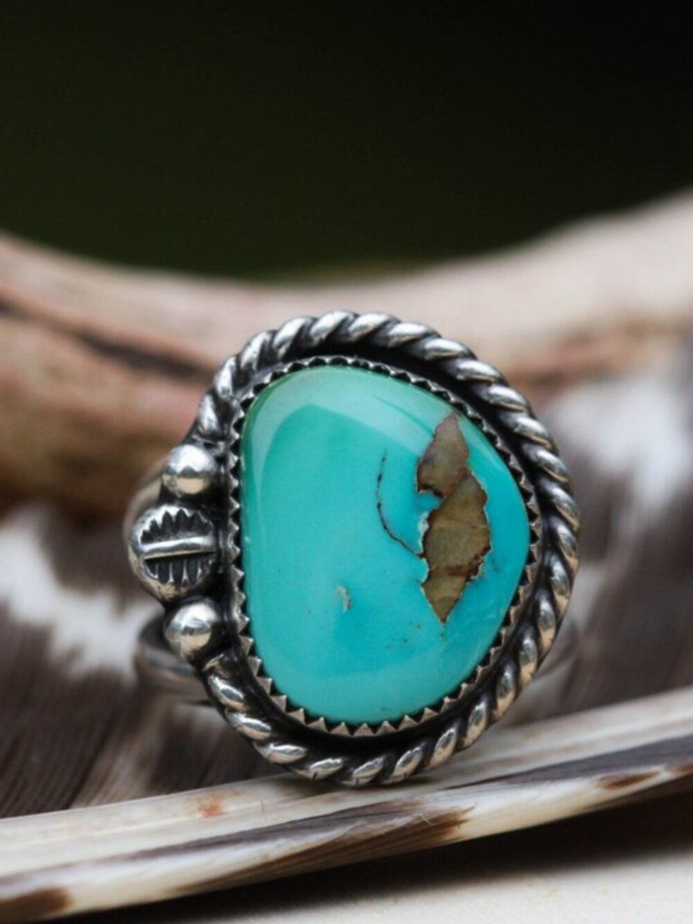 Turquoise ring, size 6.75